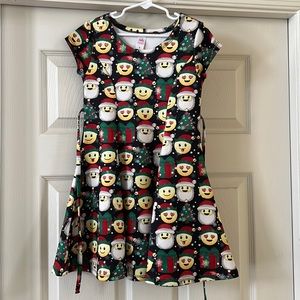 Justice Christmas Emoji Skater Dress
